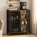 Farmhouse Coffee Bar Sideboard Storage Cabinet