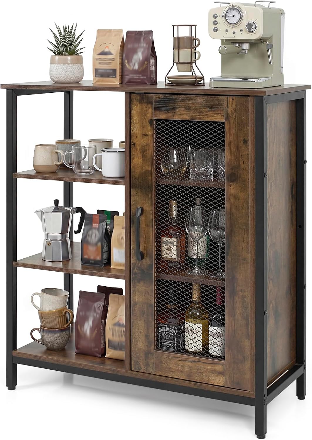 Industrial Kitchen Buffet Sideboard Storage Cabinet