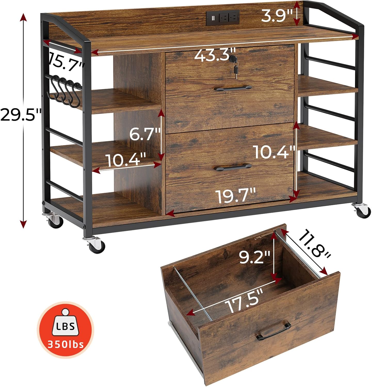 Lockable Office File Storage Cabinet