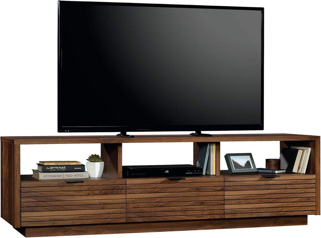 Walnut Large Storage TV Credenza Stand