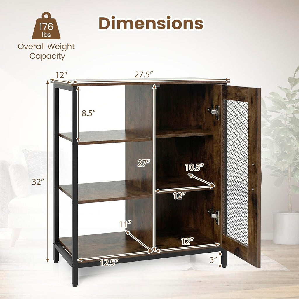 Industrial Kitchen Buffet Sideboard Storage Cabinet