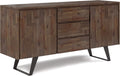 Rustic Wood Industrial Sideboard Cabinet