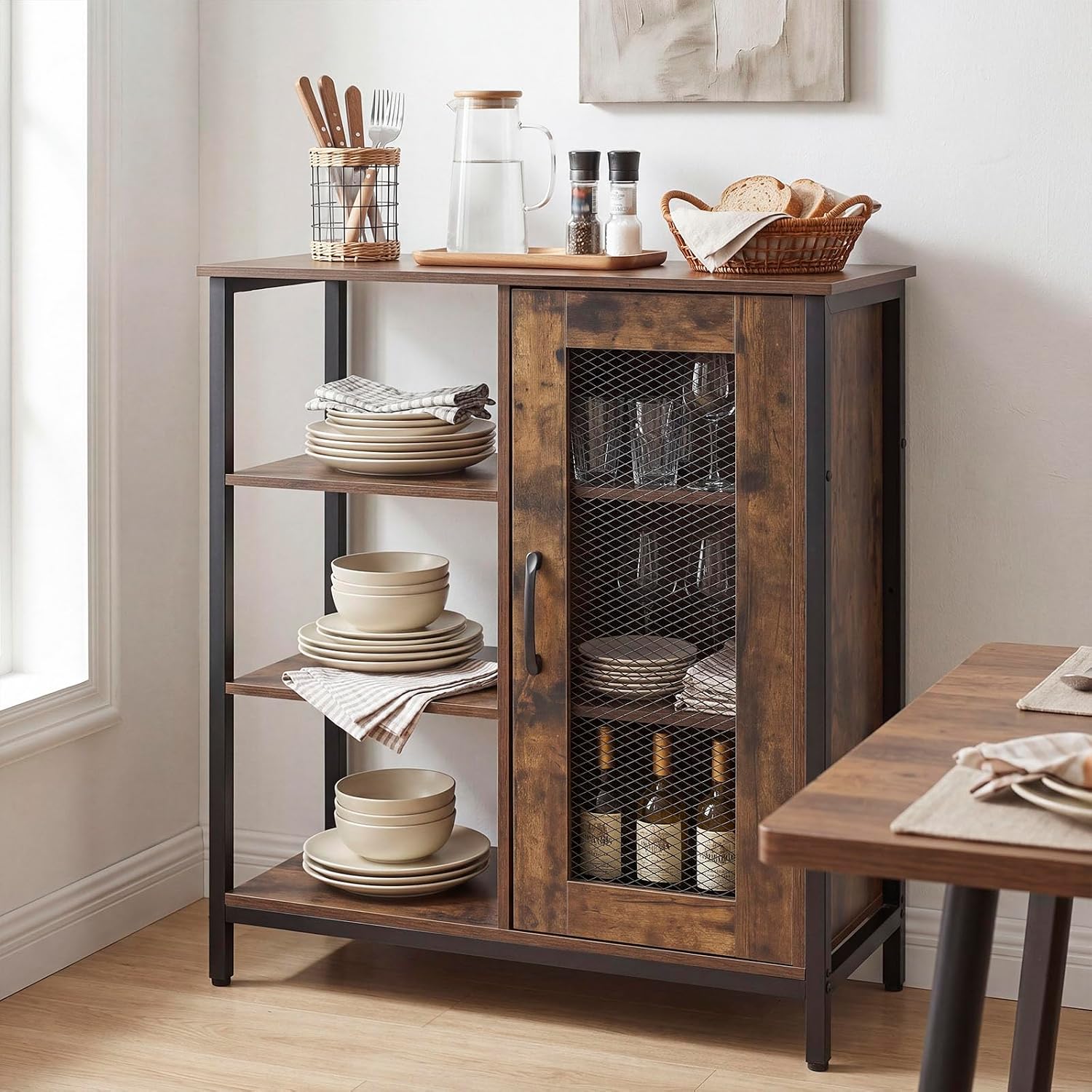 Industrial Kitchen Buffet Sideboard Storage Cabinet