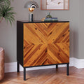 Rustic Wood Mid‑Century Sideboard Cabinet
