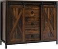Farmhouse Sideboard Cabinet With Barn‑Door Storage