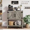 Farmhouse Console Table With Storage Cabinets