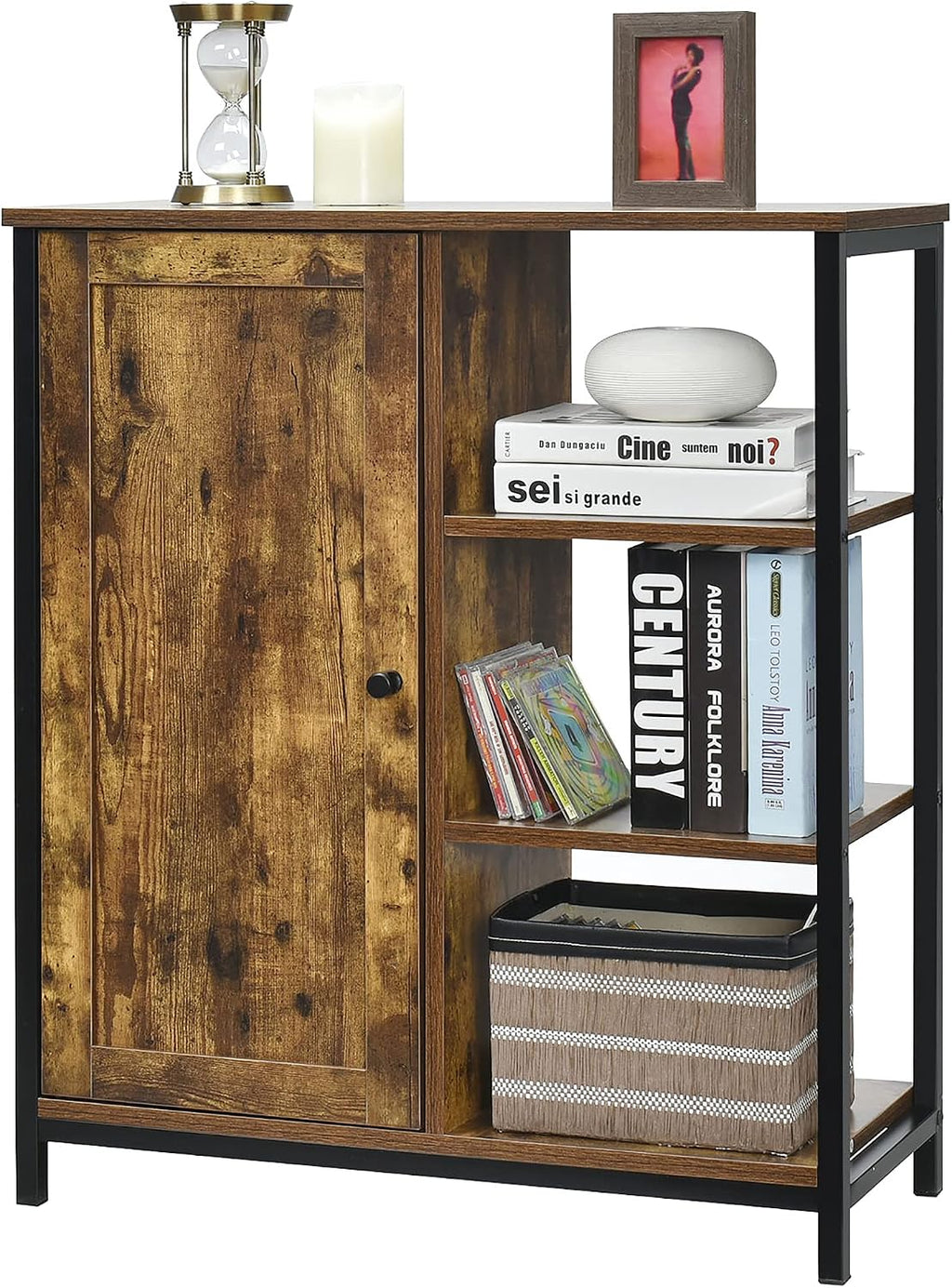 Industrial Sideboard Storage Cabinet With Shelves