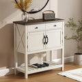 Farmhouse Console Table With Drawer Storage